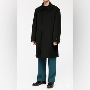 Versace Classic Men's Black Overcoat Vintage